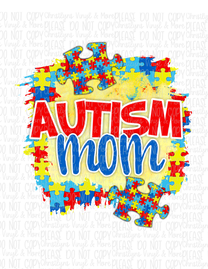 Autism Awareness Sublimation Transfers