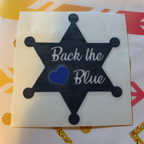Back the Blue Decal