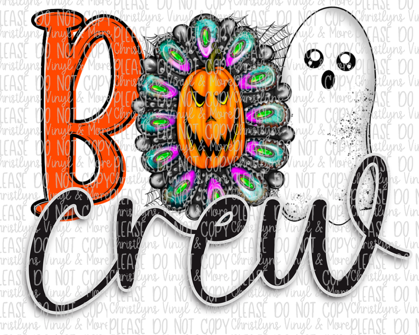 Boo or Boo Crew Halloween Ghost Sublimation Transfers