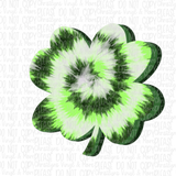Lucky Shamrock Tie Dye Bleached Tee or Sublimation Transfer