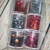 Mini Jar Chunky Glitter: Packs of 6