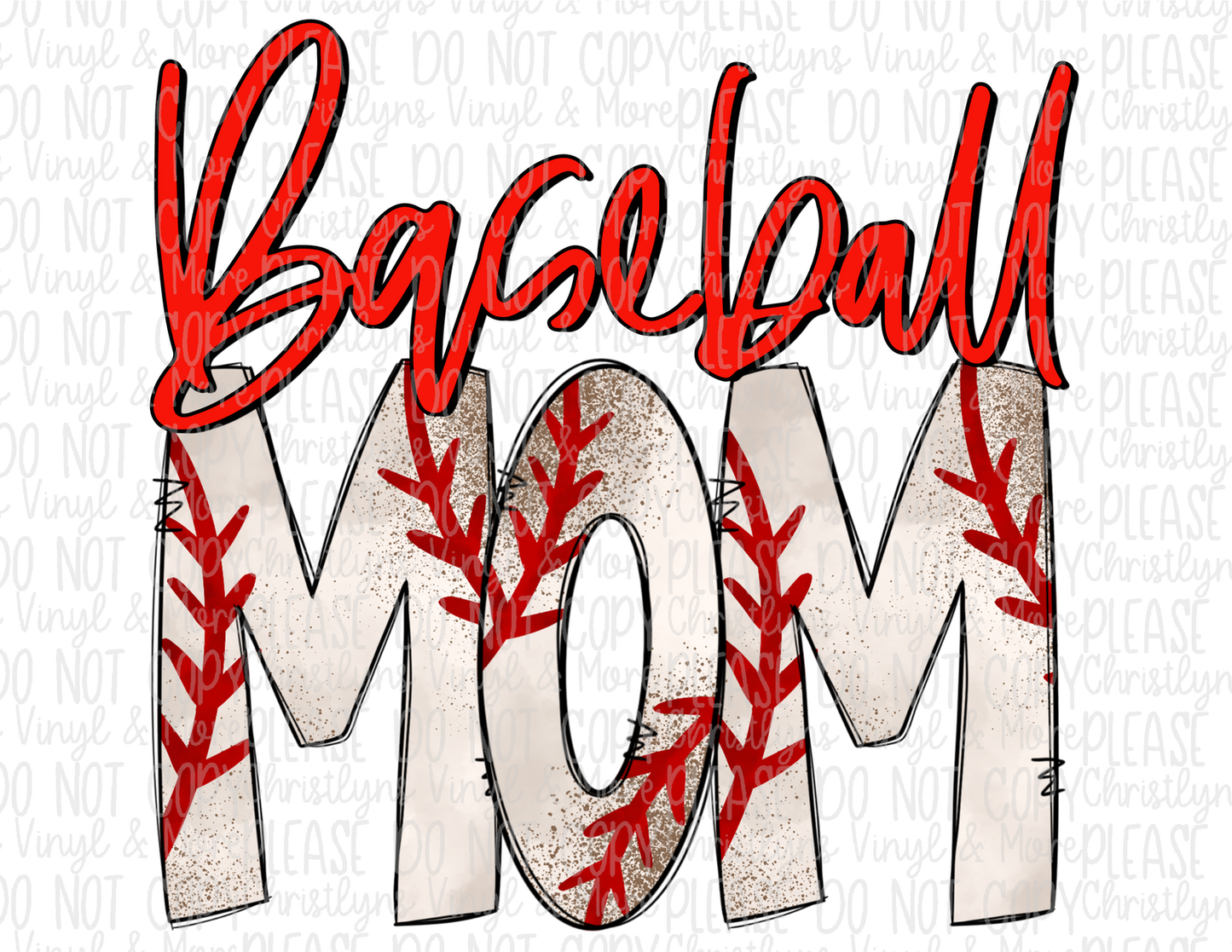 Baseball or Softball Mom Sublimation Transfer or Shirt