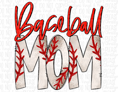 Baseball or Softball Mom Sublimation Transfer or Shirt