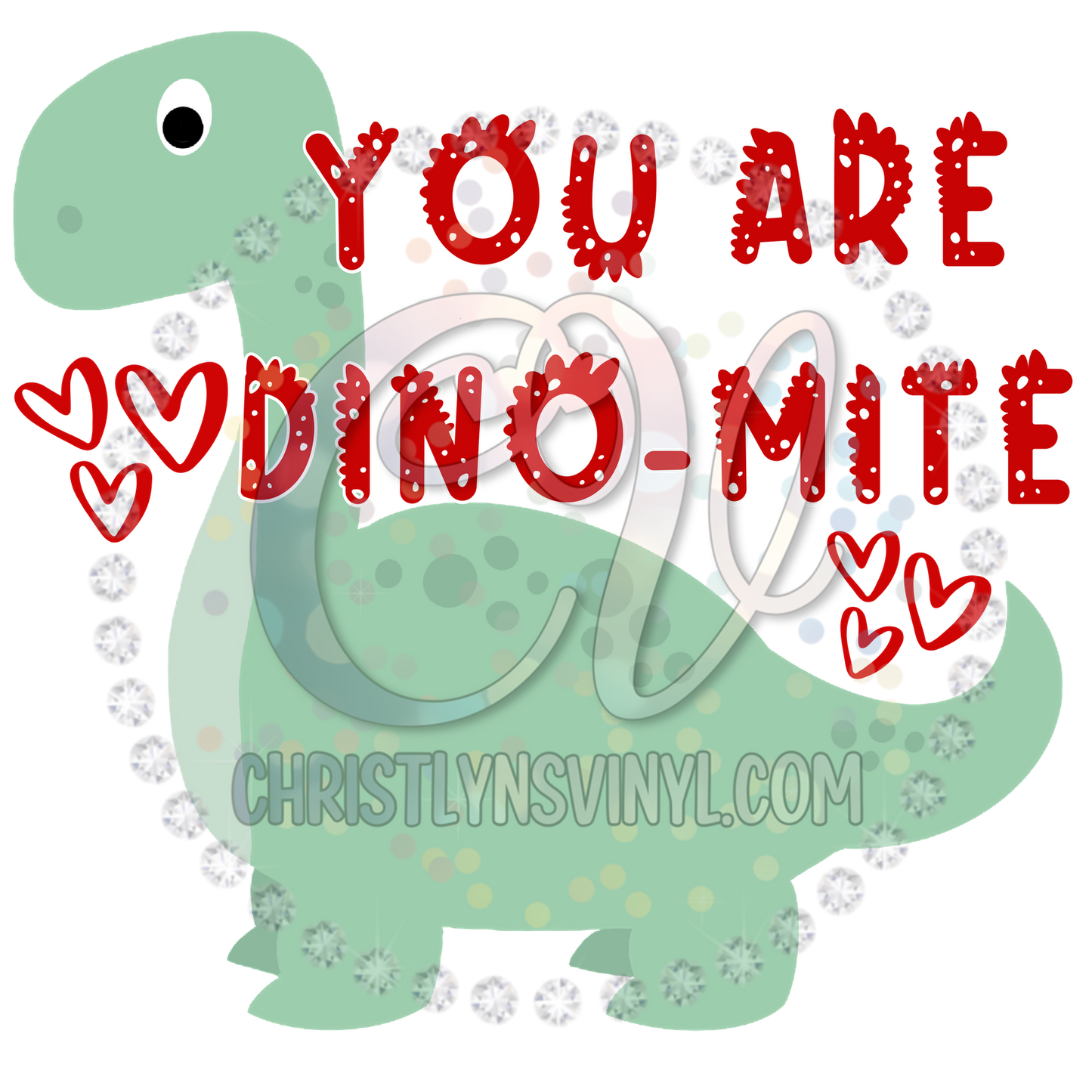 Childrens Valentine Crocodile Dino Sublimation Transfer