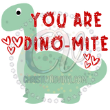 Childrens Valentine Crocodile Dino Sublimation Transfer