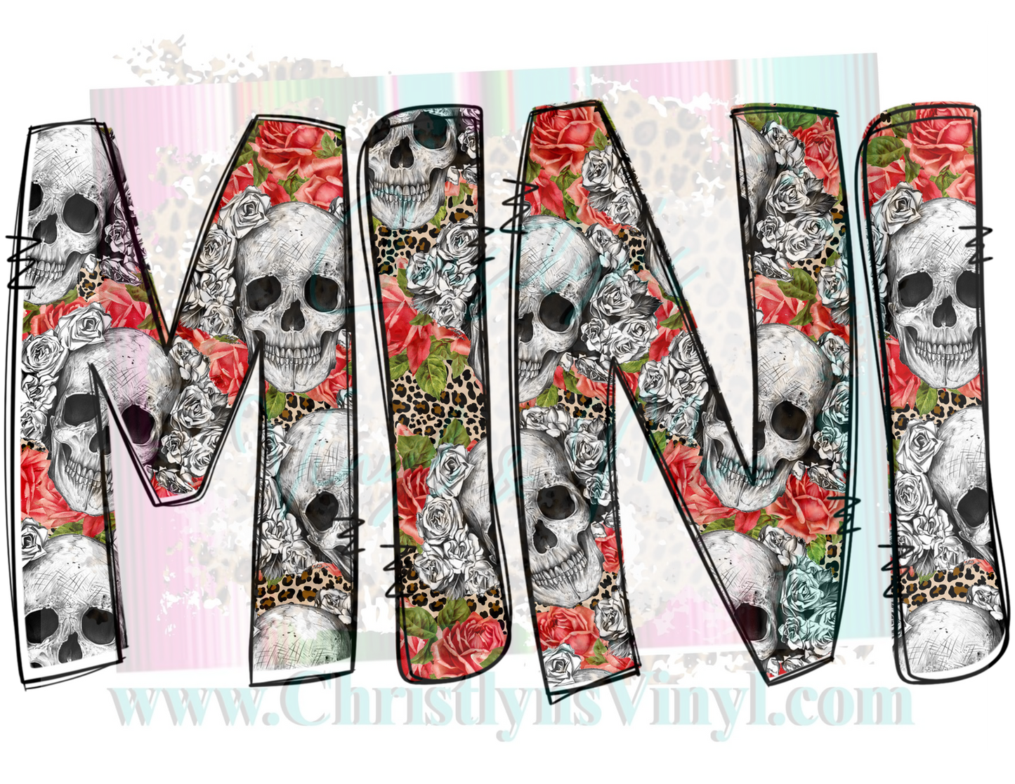 Mama & Mini Skulls Matching Sublimation Transfer