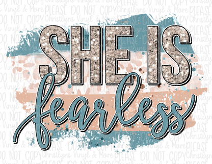 She is Fearless Bleached Tee or Sublimation Transfer