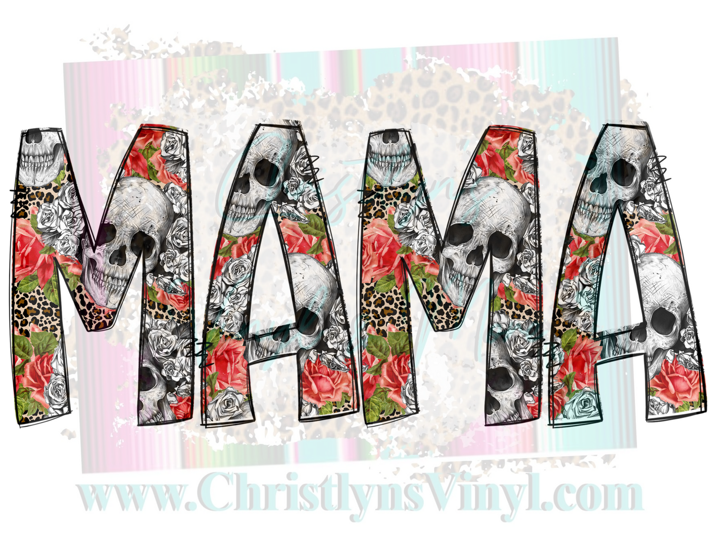 Mama & Mini Skulls Matching Sublimation Transfer