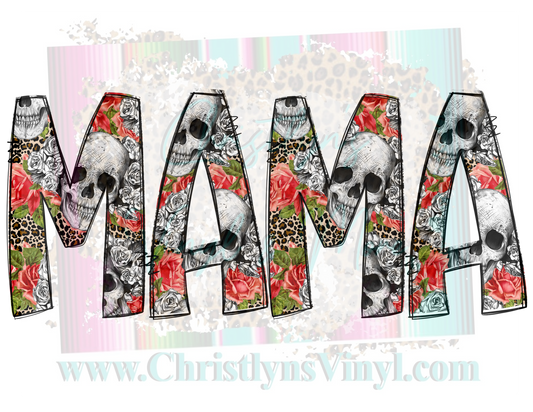 Mama & Mini Skulls Matching Sublimation Transfer