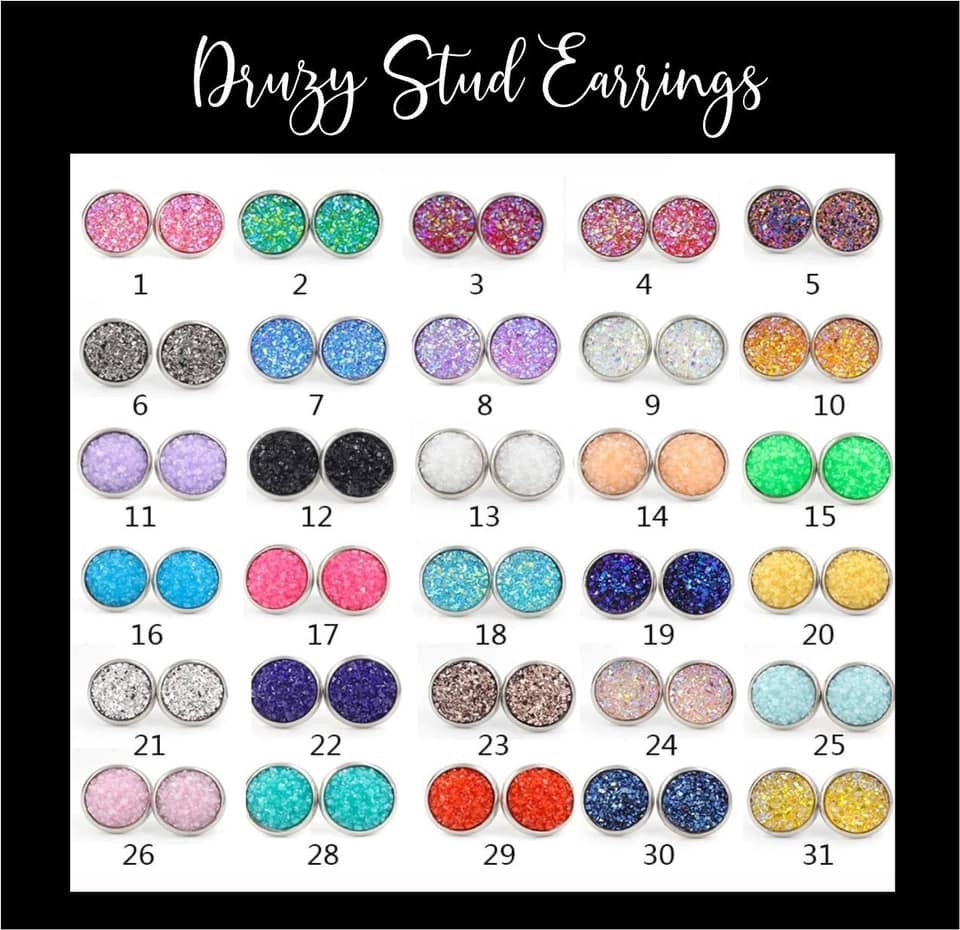 Druzy Earring Studs RTS!