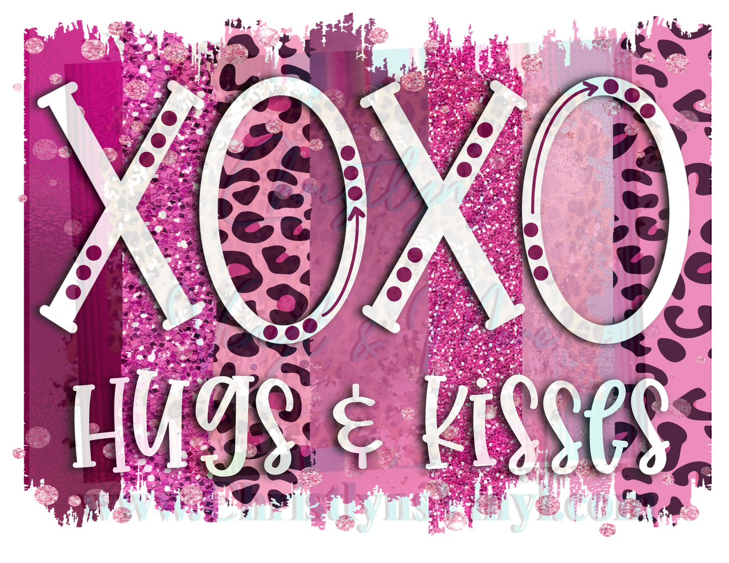 XOXO hugs and kisses valentines Sublimation Transfer