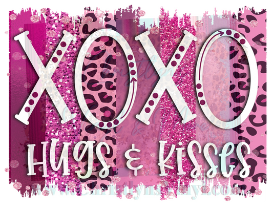 XOXO hugs and kisses valentines Sublimation Transfer