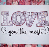 Love Hearts Valentines Day Sublimation Transfers