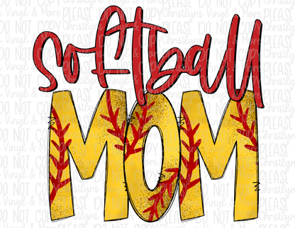 Baseball or Softball Mom Sublimation Transfer or Shirt