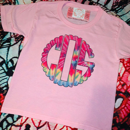 Tie Dye Monogram Tee