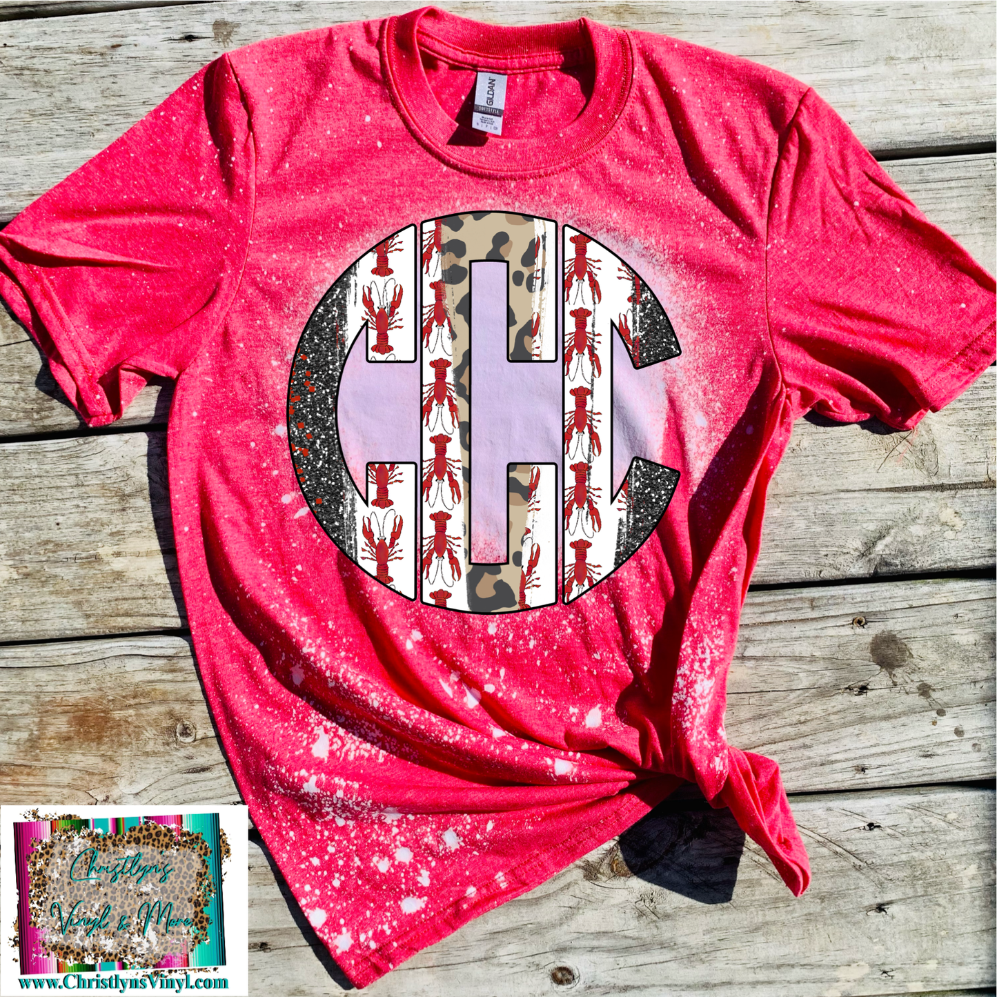 Crawfish Monogram Custom Sublimation Transfer