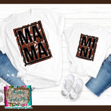 Mama and Mini Football Sports Matching Tees or Sublimation Transfer