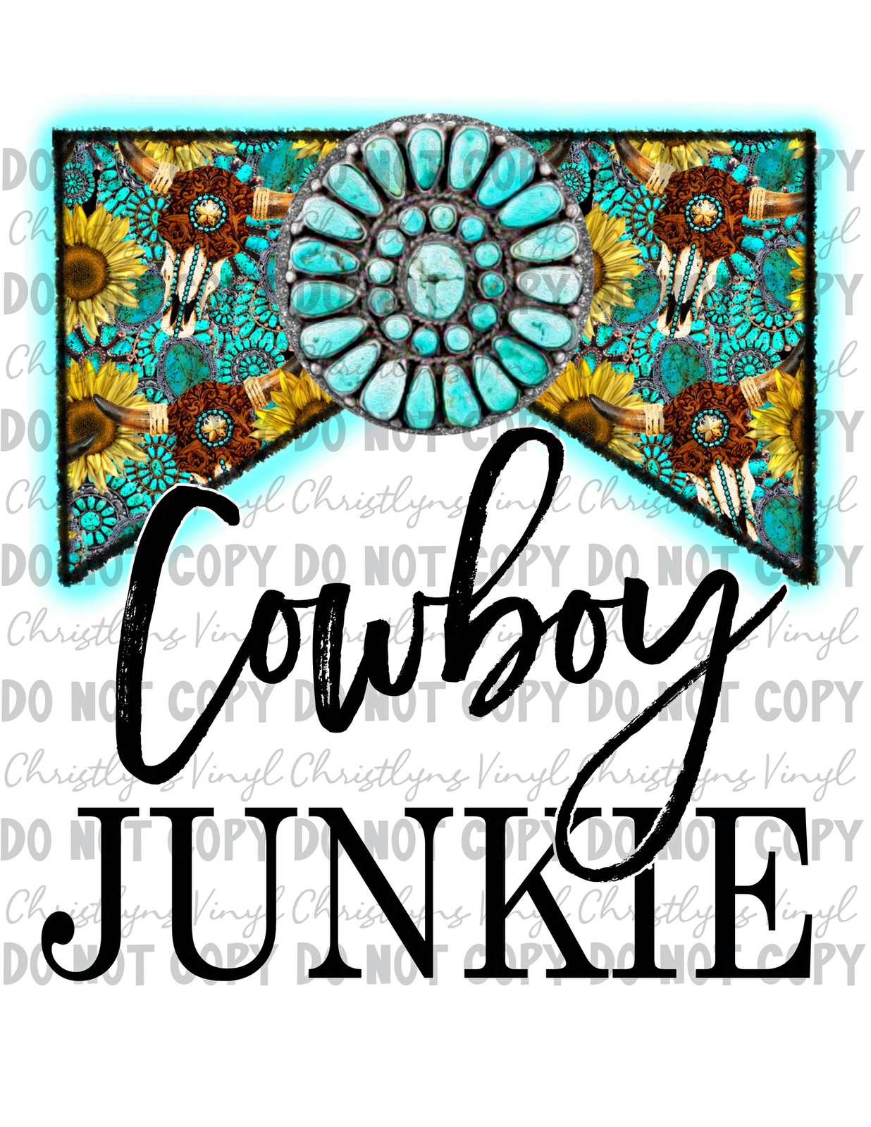 Country Cowboy Yellow Stone Junkie Sublimation Transfers