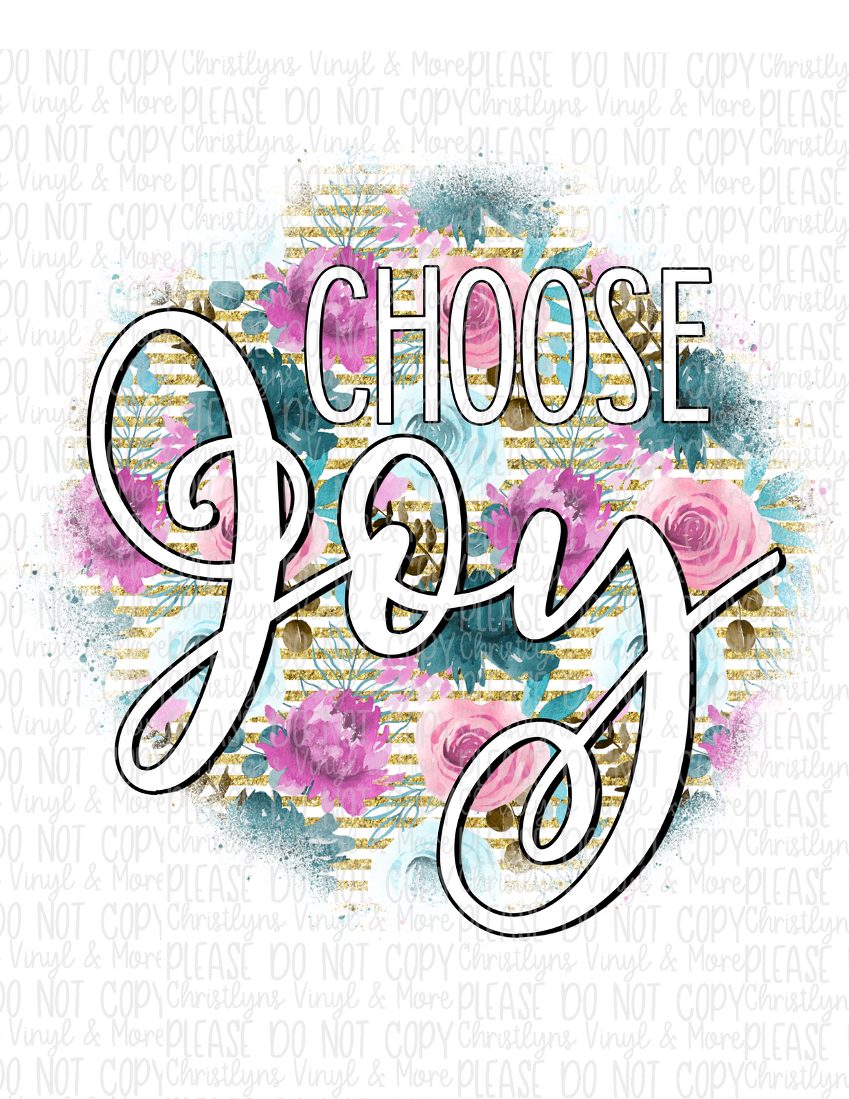 Choose Joy Bleached Tee or Sublimation Transfer