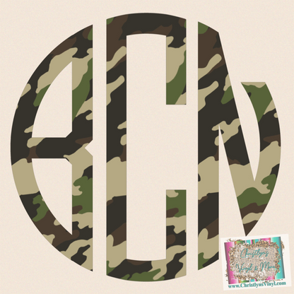 Monogram Custom Initials Sublimation Transfer