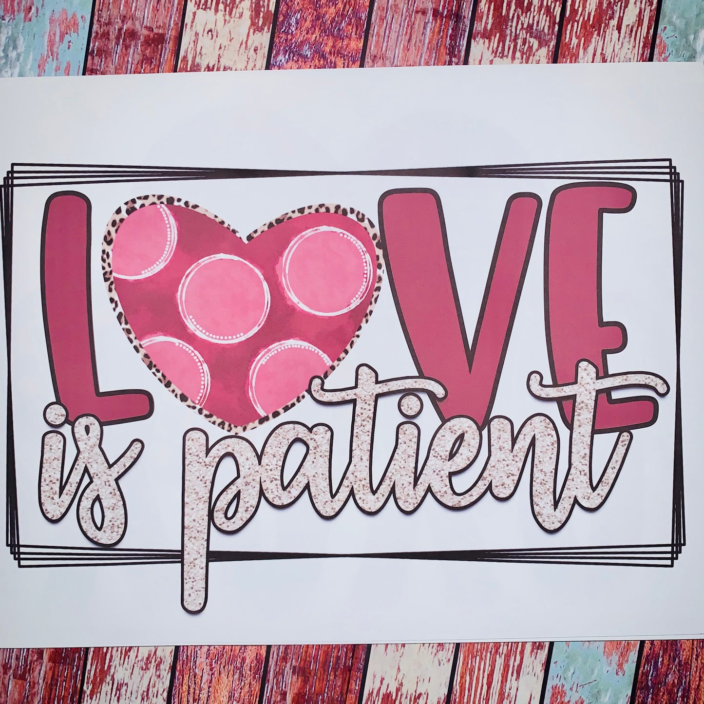 Love Hearts Valentines Day Sublimation Transfers