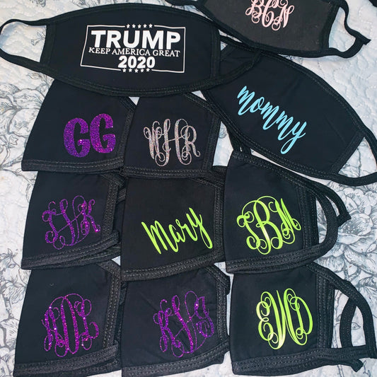 Black Personalized Masks