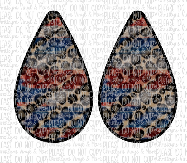 Teardrop Earrings Sublimation Transfers