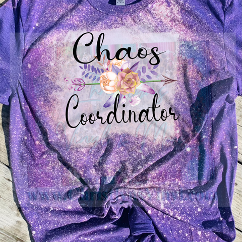 Chaos Coordinator Colorful Pink Bleached or Solid Shirt