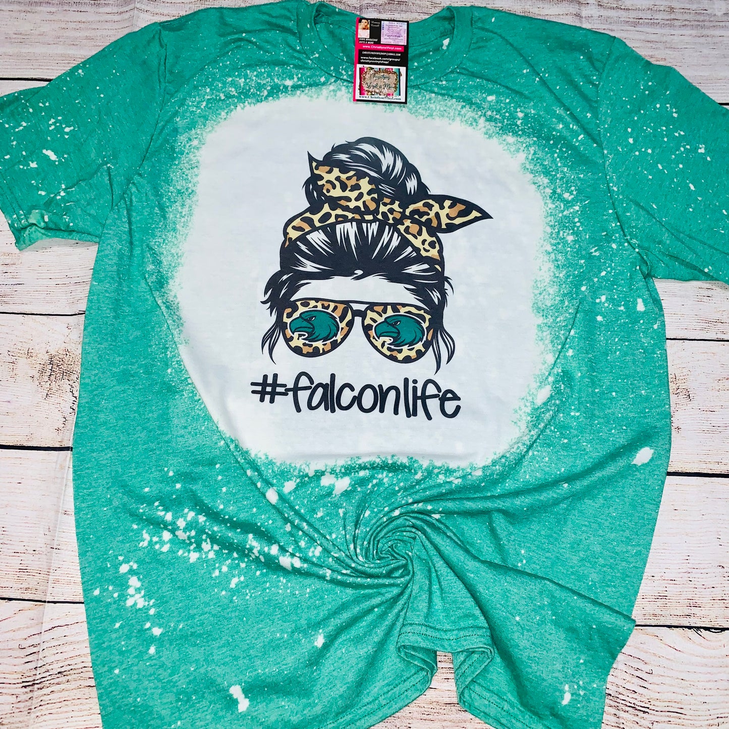 Falcon Green Bleached Tee