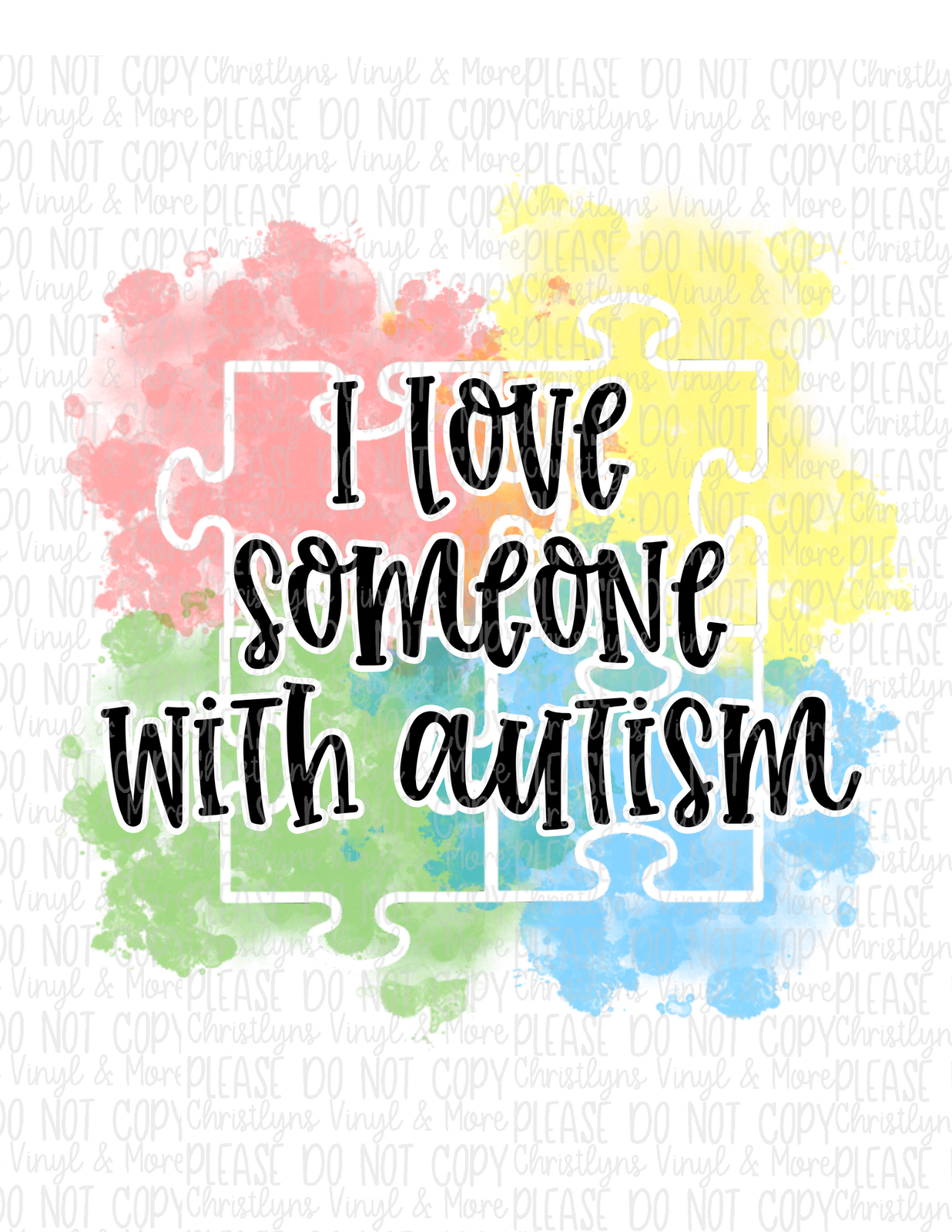 Autism Awareness Sublimation Transfers