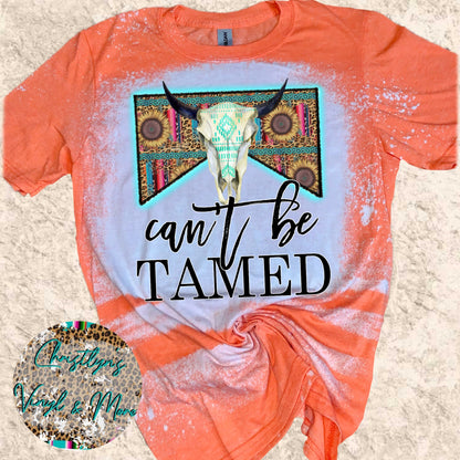 Can’t Be Tamed Serape Bullskull Bleached Tee or Transfer