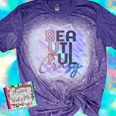 Beautiful Crazy Purple Bleached or Sublimation Transfer