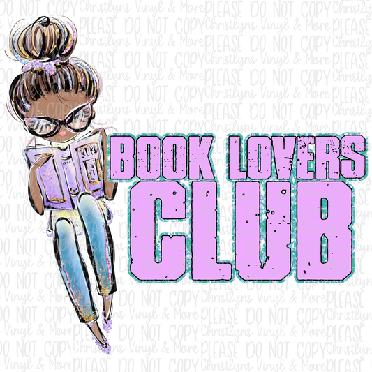 Book Lovers Club Sublimation Transfer