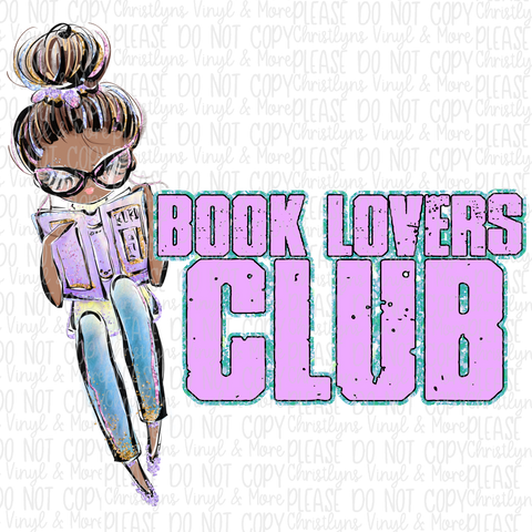Book Lovers Club Sublimation Transfer