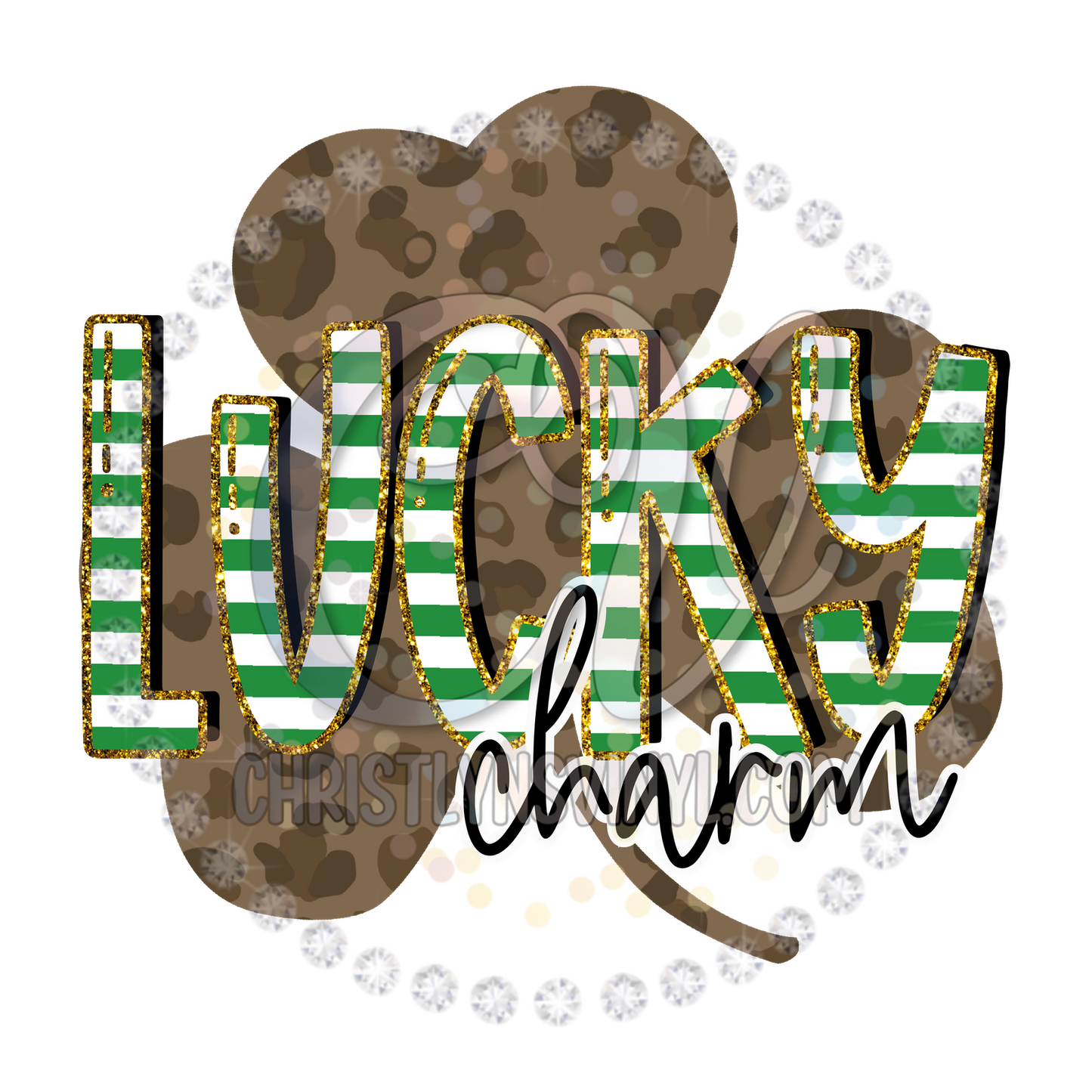 Lucky Charm Leopard St Patrick’s Day Sublimation Transfer