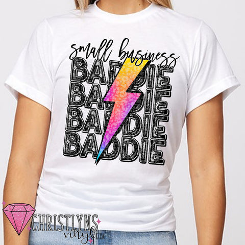 Small Business Baddie Neon Sublimation Transfer or Tee
