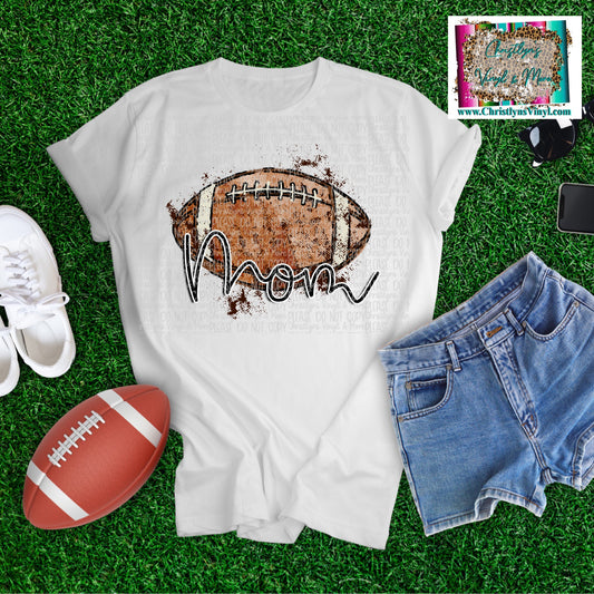 Mom Football White Shirt or Sublimation Transfer