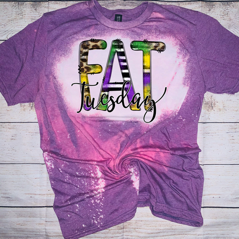 fat tuesday bleached shirt sublimation transfer