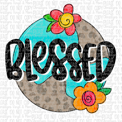 Blessed Watercolor Leopard Sublimation Transfer