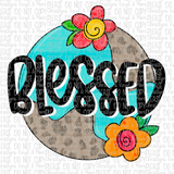 Blessed Watercolor Leopard Sublimation Transfer
