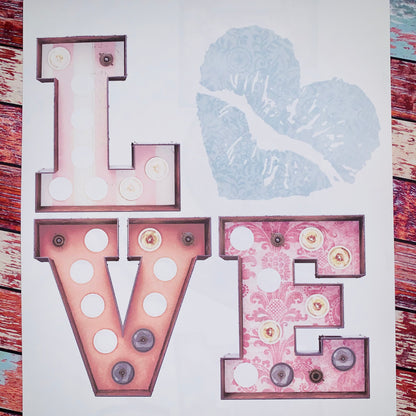 Love Hearts Valentines Day Sublimation Transfers