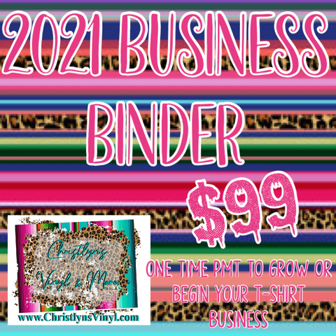 Business In A Binder: Screen Print or Sublimation
