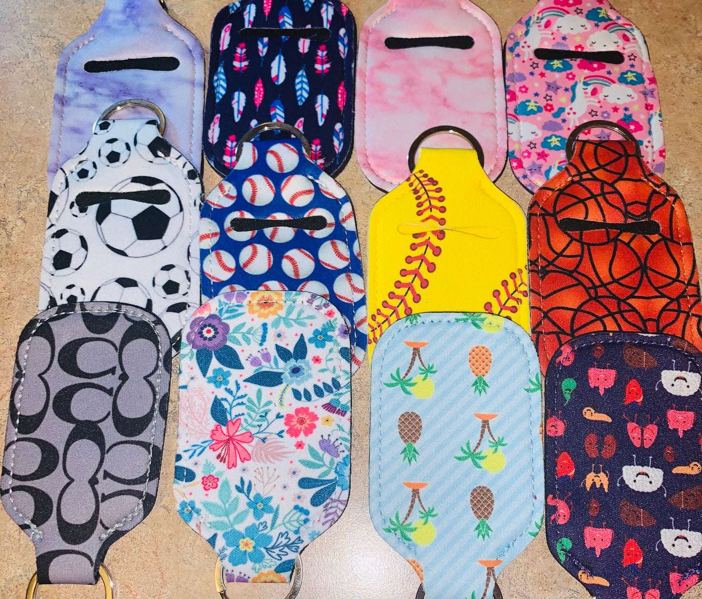 Hand Sanitizer Holder Keychain