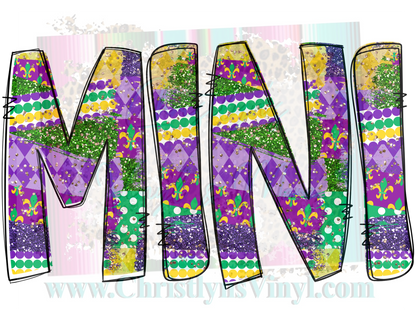 Mama & Mini Mardi Gras Matching Sublimation Transfer