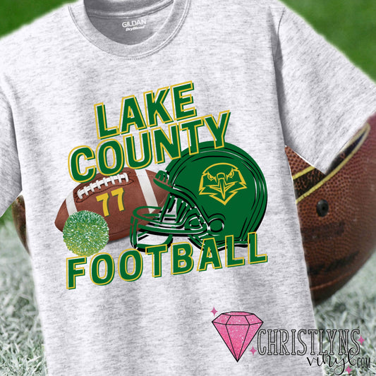 Lake County Falcons Custom Number Tee