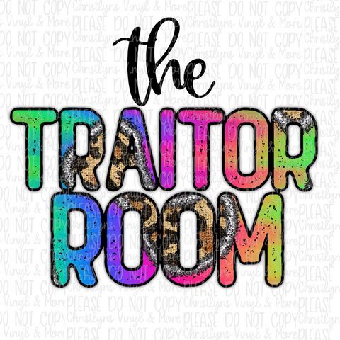 The Traitor Room Cheetah Rainbow Print Sublimation Transfer or Bleached Tee