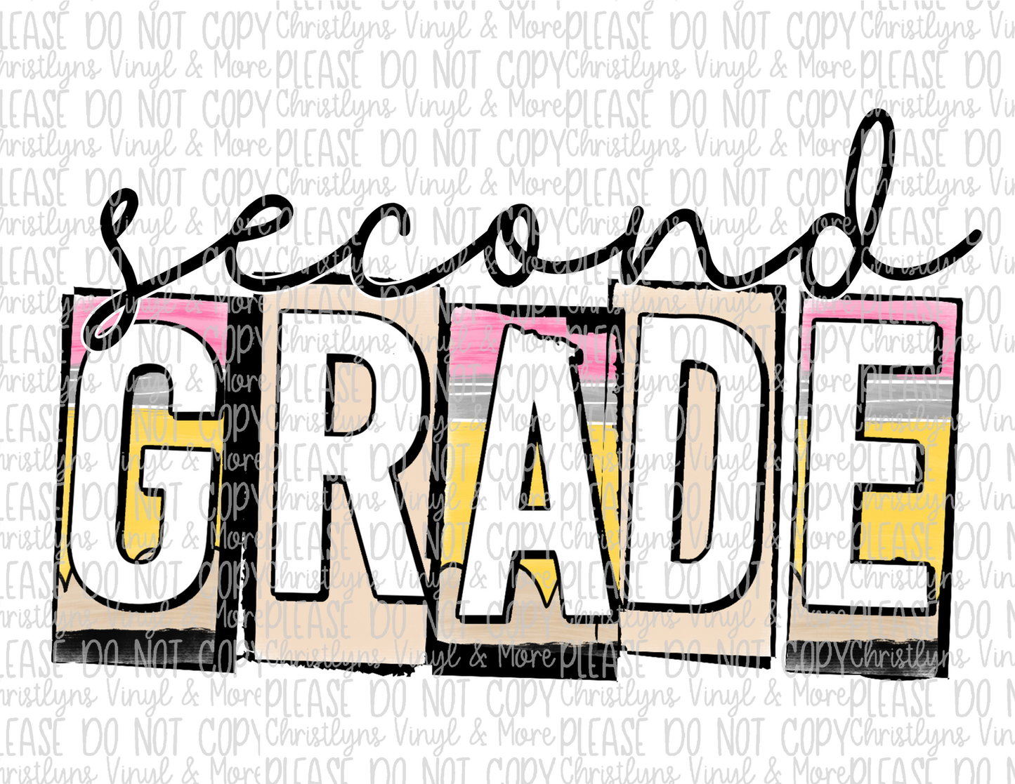 Pencil School Grades Sublimation Transfers