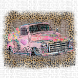 Rustic Truck Sayings Leopard Sublimation Transfers