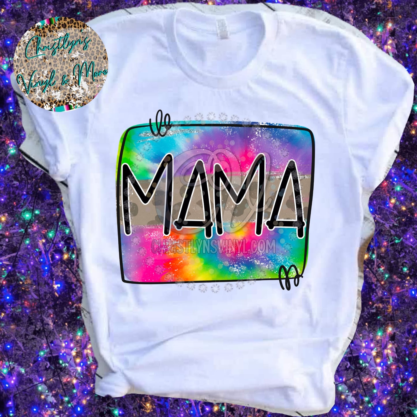 Mama Mini Hustler Tie Dye Neon Cute Sublimation Transfer