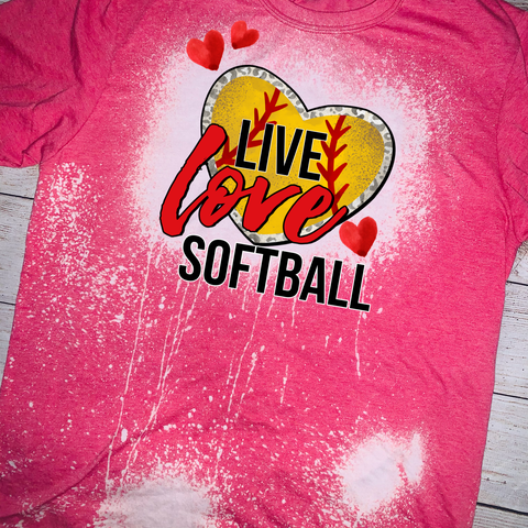 Live Love Baseball Softball Sublimation Transfer or Shirt